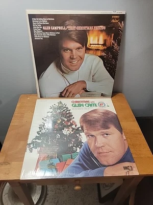 Glen Campbell Christmas Vinyl LP Record Lot of 2 - Capitol Records 1971 Foto 1 de 3