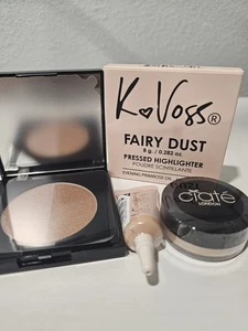 3pc KVOSS Fairy Dust Pressed Highlighter & Ciate London Setting Powder&BB Cream - Picture 1 of 7