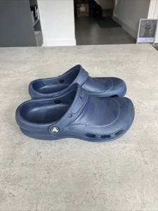 Crocs Bistro Clog Navy Blue Slip Resistant Work Shoes Unisex MUK5 WUK6 - Picture 1 of 8