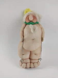 Pudgie People Ski Soft Sculpture Handmade Ski Doll Collectible Vtg Naked Rare80s - Picture 1 of 9