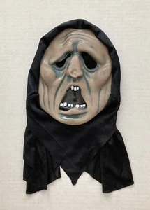 Máscara facial de Halloween con capucha grito ghoul vintage años 90 Pascua mundo divertido ilimitado - Imagen 1 de 9