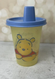 Tupperware Sippy Bell Tumbler 7 oz. Cup w/ Flat Sipper Seal Winnie the Pooh Blue - Picture 1 of 11
