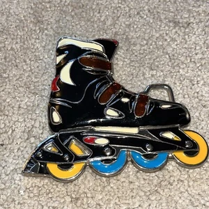 Belt Buckle - Inline Skates Design - Metal - NEW - Picture 1 of 2