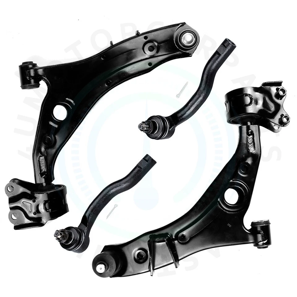 4x Compatível com Mazda CX-9 2007-2012 2013 Braço de Controle Inferior Frontal e Junta Esferográfica Tie Rod - Imagem 1 de 4