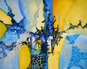 HANDGEMALTES UNIKAT Leinwand 100 x 80 cm ÖLBILD von Bozena Ossowski - Bild 1 von 12