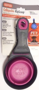 Dexas Collapsible Klipscoop 1 Cup Pet Food Scoop Blue, Pink - Picture 1 of 8
