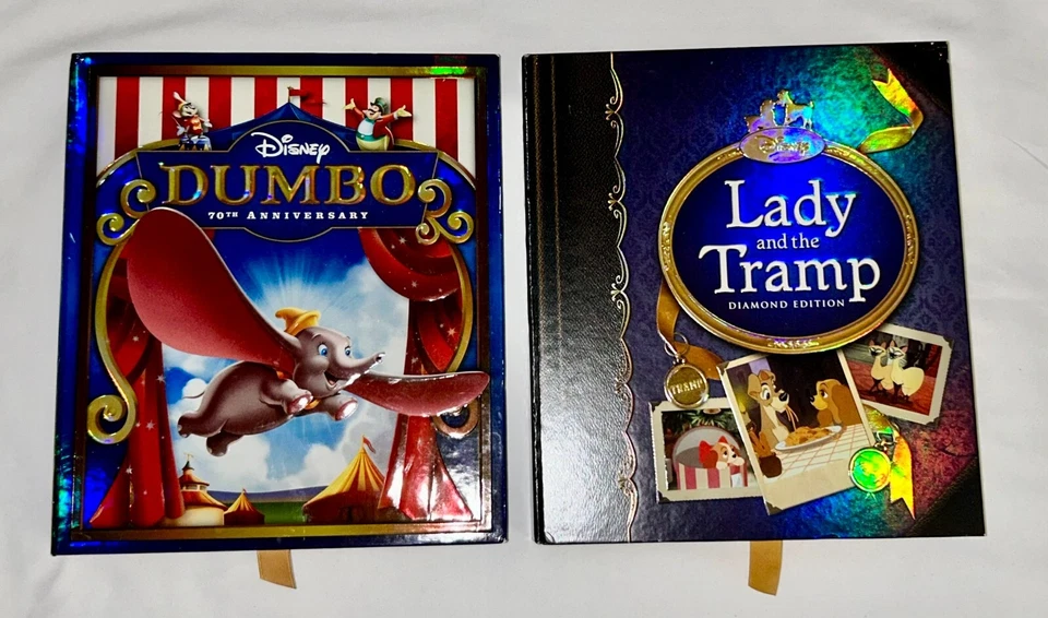Lady and the Tramp + Dumbo 70th Anniversary DVD/Blu-ray Premium Collector's Set Foto 1 de 4