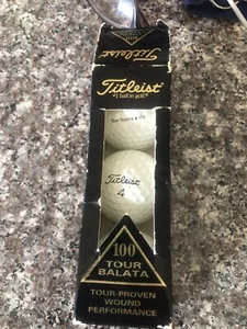 Titleist 100 Tour Balata - Sleeve of 3 #4 - NOS - Picture 1 of 1