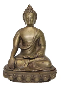 Vintage Messing Buddha sitzend in Meditation Skulptur 10''h - Bild 1 von 7