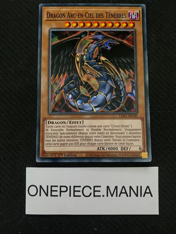 Carte Yu-Gi-Oh! Dragon Arc-en-Ciel des Ténèbres LDS1-FR100 1st Commun - Photo 1/1