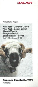 Balair US timetable 4/1/91 [4081] Buy 4+ save 25% - Picture 1 of 1