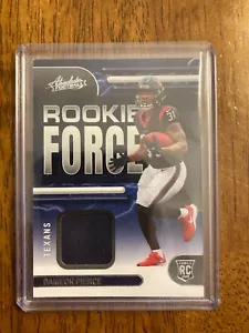 2022 Panini Absolute Rookie Force Dameon Pierce RC Patch RF-27 - Picture 1 of 2