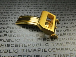 Neuf 18mm Boucle Déployante Suisse 316L Inoxydable Fermoire Or Plaque pour Iwc - Picture 1 of 3