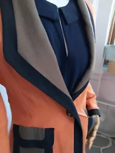 Blazer formale vintage anni '80 Design Partnership Label arancione funky business - Foto 1 di 6