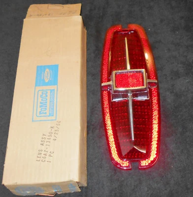 1966 Ford Ranch Station Wagon Country Sedan ORIG NOS REAR TAIL LAMP LENS w/o BU - Image 1 of 4