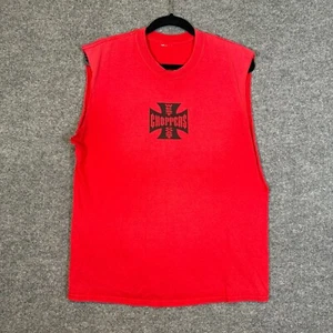 West Coast Choppers Shirt Adult Large Red Vintage Muscle Tee Raw Cut Tank Top - Picture 1 of 10
