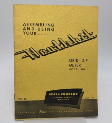 HEATHKIT GD-1 MEDIDOR DE INMERSIÓN EN REJILLA MANUAL - ORIGINAL Foto 1 de 4