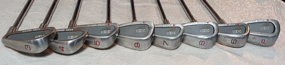 Acer Series 2001 RH Iron Set 3-PW True Temper Steel Shafts - Playable Grips - Image 1 of 4