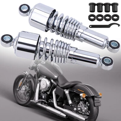 Chrome 10.5" 267mm Rear Suspensions Shock Absorber For Harley Sportster Touring - Image 1 of 4