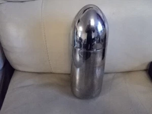 Vintage Preloved Shell/ Bullet Shaped Stainless Steel Cocktail Shaker 20cm - 8" - Picture 1 of 5