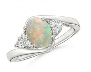 Natural 5.00 Carat 925 Sterling Silver Handmade Opal Ring - Picture 1 of 2