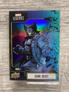 2021 Marvel Legends Series Wave 2 Trading Card X-Men Dark Beast Rare Holo Foil - Picture 1 of 2