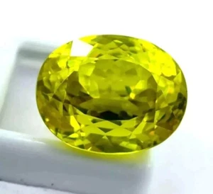 GIE Certified 92 Ct+ Natural Oval Cut Cambodian Green OVAL Zircon Loose Gemstone - Picture 1 of 5