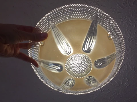 Vint/Antique Crystal Glass Flush Mount/Chandelier Ceiling Sunburst Flower Dome Cover