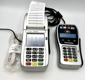 First Data FD130 DUO Kreditkartenautomat mit FD35 EMV NFC PINpad EUC getestet - Bild 1 von 10
