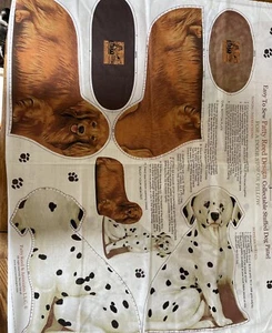 (2)Patty Reed, Susan & Lily Fabric Panel -Dalmatian & Dachshund Pillow Doorstops - Picture 1 of 2