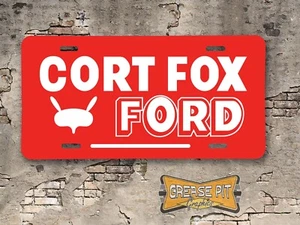 Cort Fox Ford Hollywood Novelty License Plate Red - Picture 1 of 1
