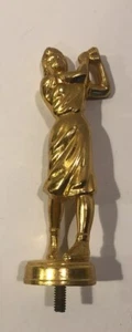 "Topper trofeo vintage Lady Golfer de Dodge todo metal acabado dorado 5,5"" de alto" - Imagen 1 de 2