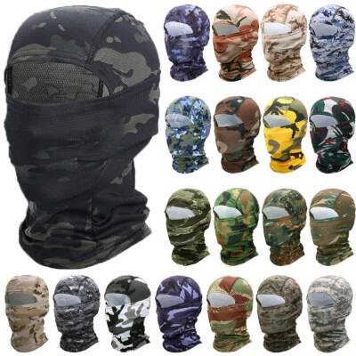 Máscara facial de pasamontañas camuflaje militar protección UV capucha solar máscara táctica de cabeza completa Foto 1 de 4