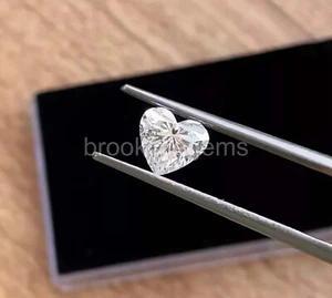 2 Ct Heart Cut Lab-Grown Certified CVD Loose Diamond D VVS1 Clarity  5FRC - Picture 1 of 2