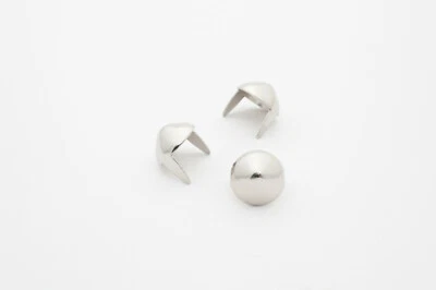 Маленький 3/8" (10 мм) Серебряный конус запонки - сумка из 100 - запонки и шипы - Изображение 1 из 2