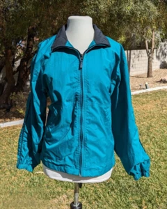 Women's Lightweight Travel All-Weather Petite Lg Zip-Up Windbreaker Coat Jacket - Picture 1 of 9