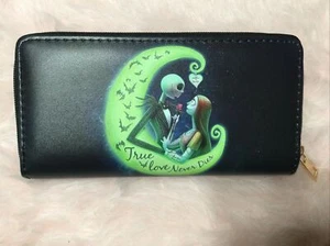 Wallet Nightmare- before Christmas Jack & Sally True Love Cartoon With Zipper - Picture 1 of 8