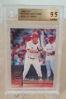 1998 LEAF ROOKIES & STARS #332 JD J.D.  DREW SP BGS BECKETT 9.5 GEM MINT - Image 1 of 2