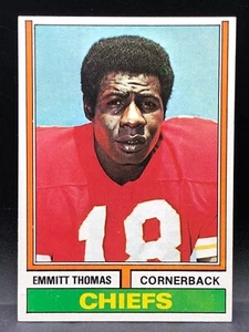 1974 Topps EMMITT THOMAS Card No. 381 Crease-Free NM+ Kansas City Chiefs - Picture 1 of 2