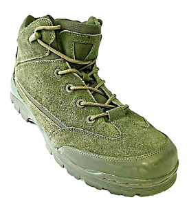 Mil-Tec Boots 12 Suede Leather Tactical Military Combat Mid Ankle Green Hunt Men