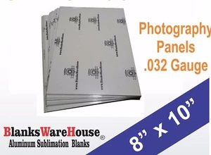 8" x 10"  Aluminum, sublimation, Photo Sheets, photo panels, .032" 20 pcs ** - Picture 1 of 1