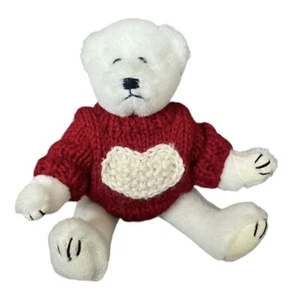 Suéter Ty Nicholas Attic Treasures Oso Articulado Peluche 1993 Corazón Rojo San Valentín - Imagen 1 de 13