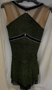 Sharene Skating Dress- Green & Black - Picture 1 of 3