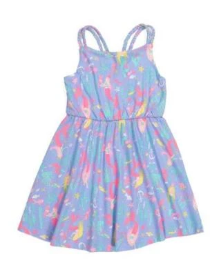 Vestido Solero ISAAC MIZRAHI Niña 4 Perinwinkle Sirena Correa Trenzada Nuevo con Etiquetas Foto 1 de 2