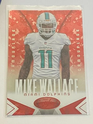 🏈 2014 Panini Certified Football Camouflage Red Base Card #52 Mike WALLACE 🏈 - Image 1 of 2