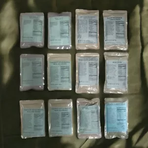 Lot of 12 Military MRE components (2024 Insp), Entrees and Sides Variety #1020 - Picture 1 of 10