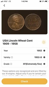 1952 D Wheat Penny Error L On Rim - Picture 1 of 1