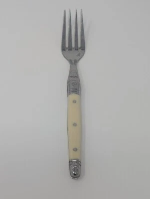 Jean Dubost Flatware Fork 8” Beige Colored Handle France Vintage - Image 1 of 4