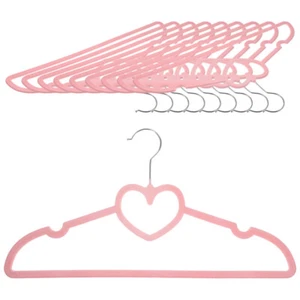 10 pcs Plastic Heart Hangers Coat Hangers Clothes Hangers Dress Hanging Hangers - Picture 1 of 12