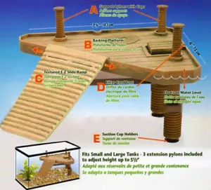 Small Turtle Pier Reptile Ramp Basking Platform Floats Frog Newts Basking - Picture 1 of 1